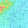 南昌市の地形図、標高、起伏