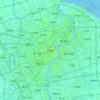 上海市の地形図、標高、起伏