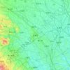 北本市の地形図、標高、起伏