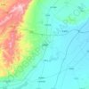 山陰県の地形図、標高、起伏