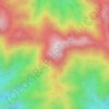 高松岳の地形図、標高、起伏