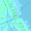 南排河镇の地形図、標高、起伏