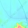 大山阴の地形図、標高、起伏