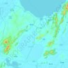 兆河の地形図、標高、起伏