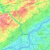 フィラデルフィアの地形図、標高、起伏