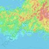 山口市の地形図、標高、起伏