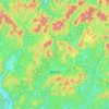 美祢市の地形図、標高、起伏