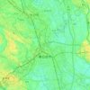 春日部市の地形図、標高、起伏