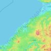 大田市の地形図、標高、起伏