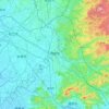 岡崎市の地形図、標高、起伏