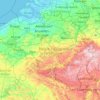 ベルギーの地形図、標高、起伏