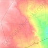 Martin Countyの地形図、標高、起伏