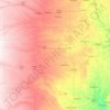 カンザス州の地形図、標高、起伏