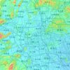 仏山市の地形図、標高、起伏