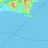 御前崎市の地形図、標高、起伏
