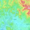 山鹿市の地形図、標高、起伏