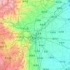 石家荘市の地形図、標高、起伏