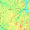 四街道市の地形図、標高、起伏