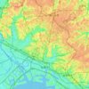 船橋市の地形図、標高、起伏