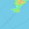 南房総市の地形図、標高、起伏