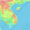 ベトナムの地形図、標高、起伏