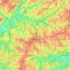 アトランタの地形図、標高、起伏