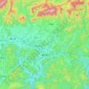 美作市の地形図、標高、起伏