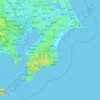 千葉県の地形図、標高、起伏