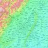 成都市の地形図、標高、起伏