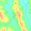 Abieの地形図、標高、起伏