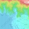 Leoneの地形図、標高、起伏