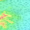鄭州市の地形図、標高、起伏