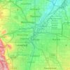 デンバーの地形図、標高、起伏