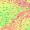 重慶市の地形図、標高、起伏