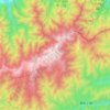 太白山の地形図、標高、起伏
