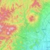 日光市の地形図、標高、起伏