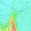 江別市の地形図、標高、起伏