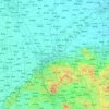 チーナン;済南市の地形図、標高、起伏