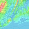 ニューヨークの地形図、標高、起伏