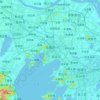 無錫市の地形図、標高、起伏