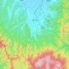 米沢市の地形図、標高、起伏