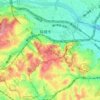 稲城市の地形図、標高、起伏