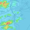 マカオの地形図、標高、起伏