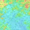 広州市の地形図、標高、起伏
