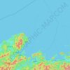 舞鶴市の地形図、標高、起伏