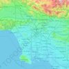 ロサンゼルスの地形図、標高、起伏
