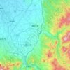 黒石市の地形図、標高、起伏