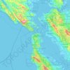 サンフランシスコの地形図、標高、起伏
