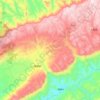 桑柘镇の地形図、標高、起伏