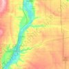 Marshall Countyの地形図、標高、起伏